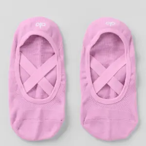 Women's Pivot Barre Sock - Candy Heart Pink