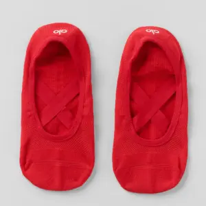 Women's Pivot Barre Sock - Bright Red