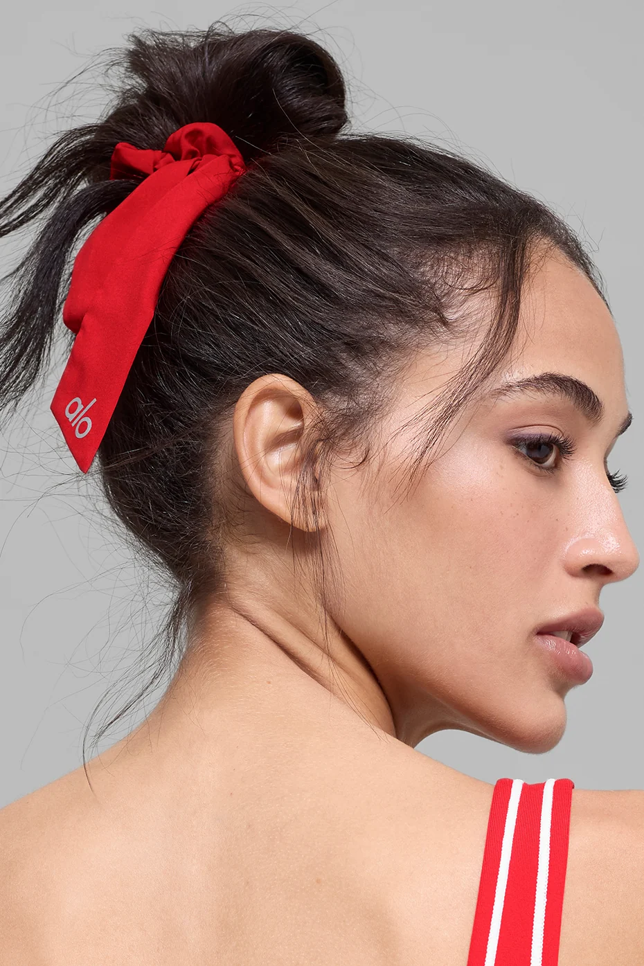 Love Knots Tie Scrunchie - Bright Red - Image 2