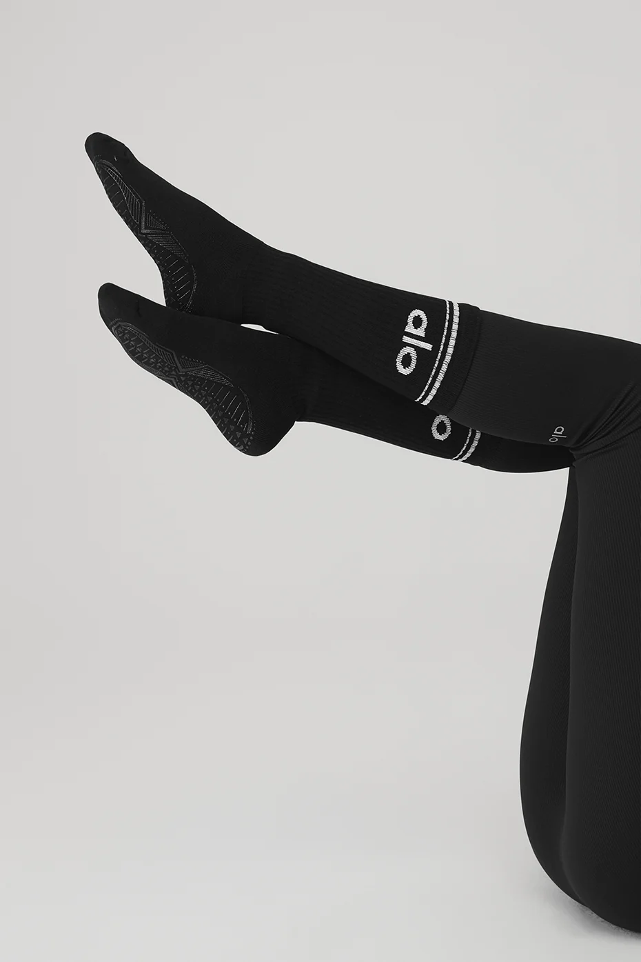 Women's Throwback Barre Sock - Black/White - Image 4
