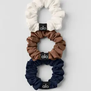 Fresh Mini Scrunchie 3-Pack - Sun Kissed Brown/Ivory/Navy