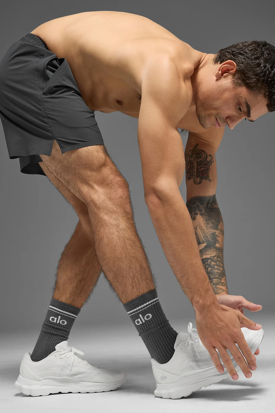 Unisex Throwback Sock - Anthracite/White - Image 3