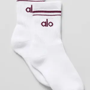 Unisex Half-Crew Throwback Sock - White/Burgundy