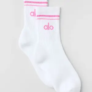 Unisex Half-Crew Throwback Sock - White/Paradise Pink
