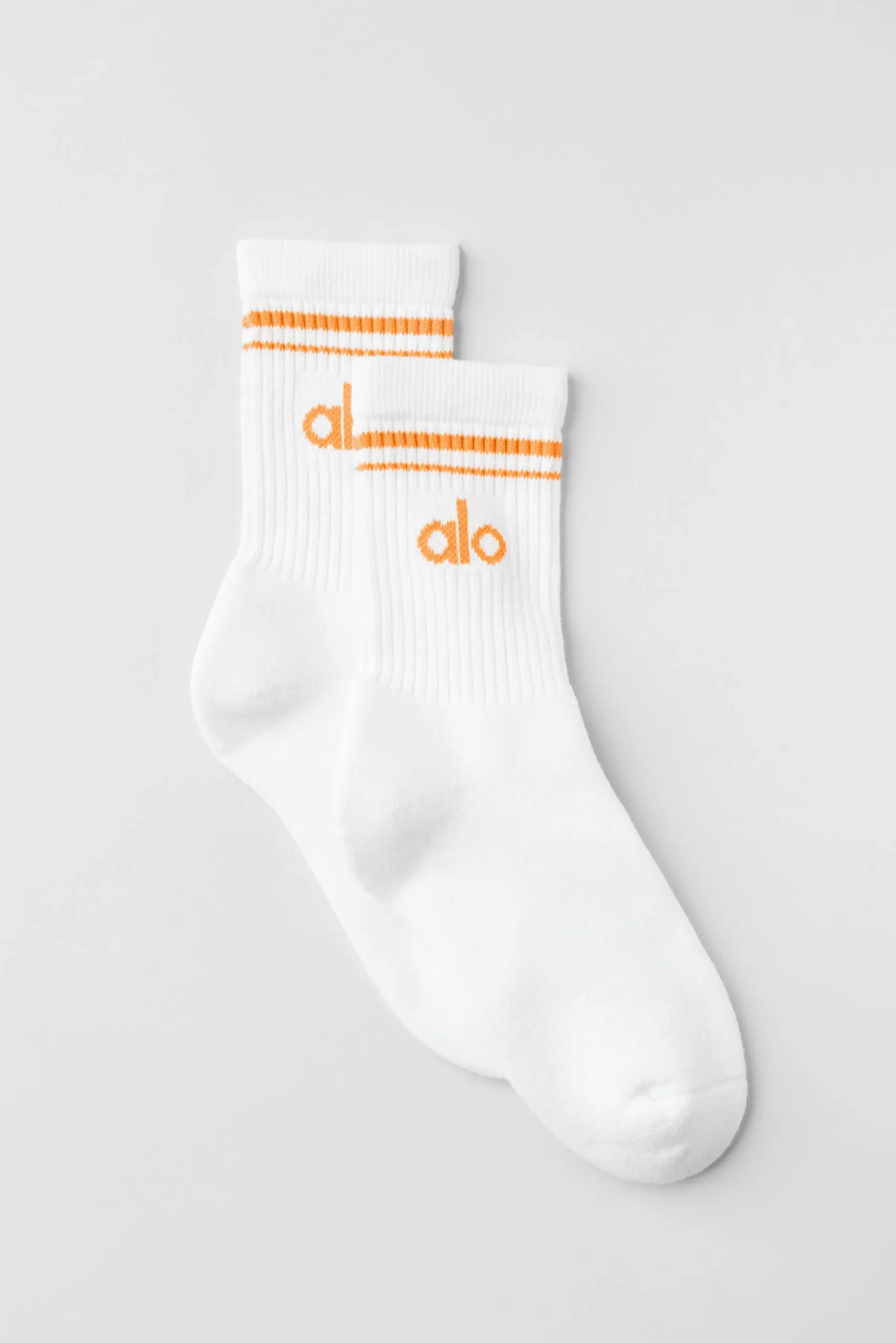 Unisex Half-Crew Throwback Sock - White/Satsuma Breeze