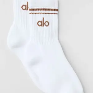 Unisex Half-Crew Throwback Sock - White/Sun Kissed Brown