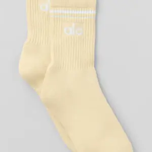 Unisex Half-Crew Throwback Sock - Candlelight Yellow/White