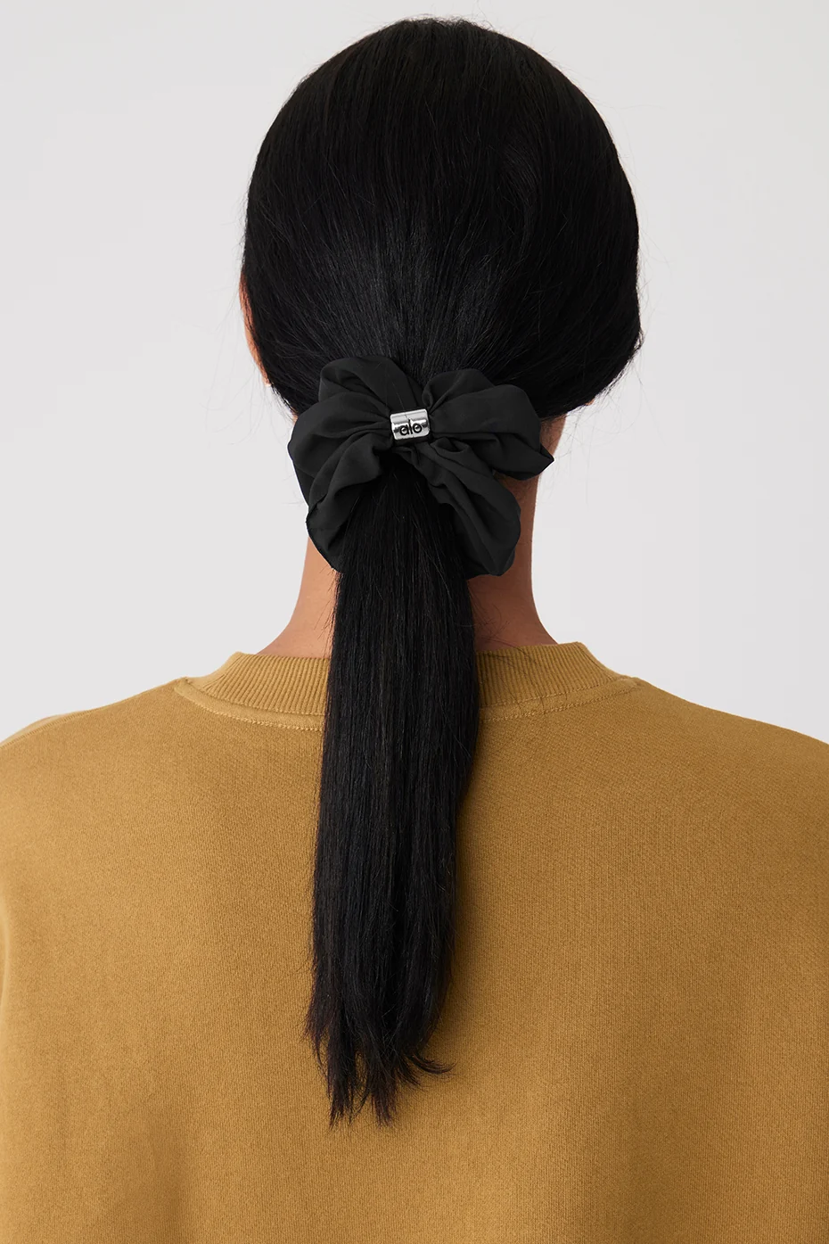 Bead It Oversized Scrunchie - Black - Image 3