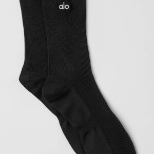 Unisex Half-Crew Understated Sock - Black