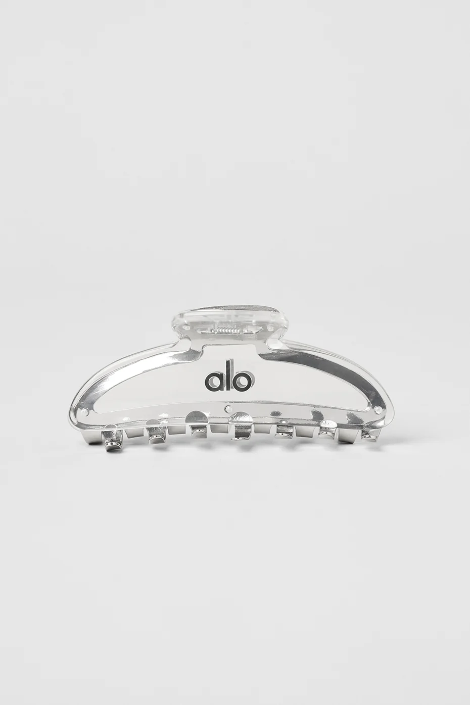 Acrylic Illusion Claw Clip - Clear Acetate/Chrome - Image 2
