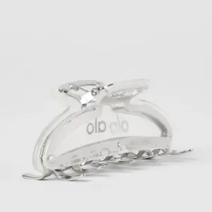 Acrylic Illusion Claw Clip - Clear Acetate/Chrome