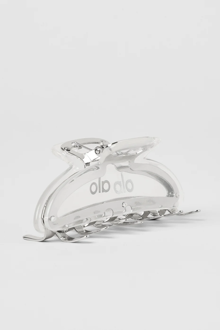 Acrylic Illusion Claw Clip - Clear Acetate/Chrome