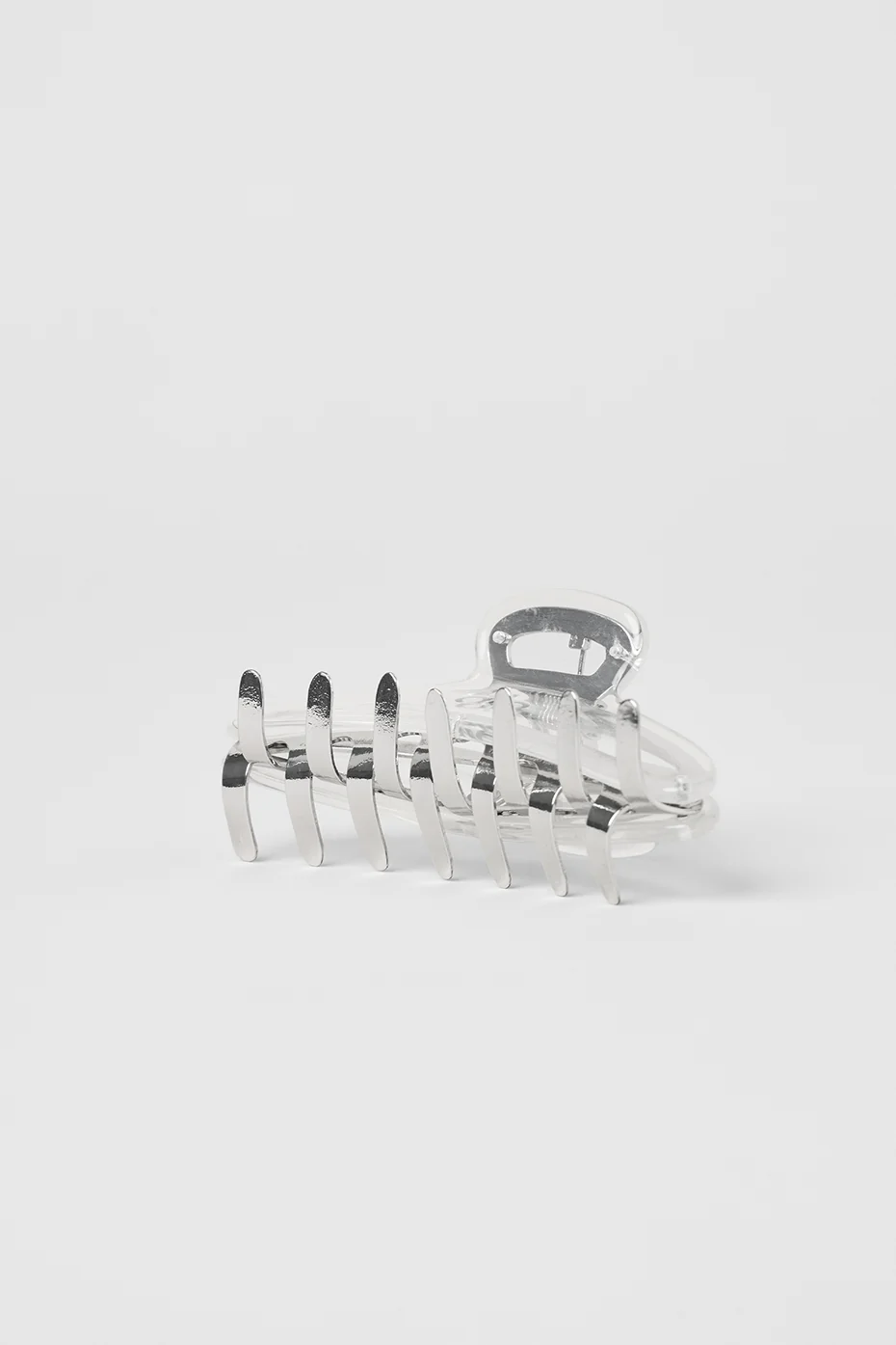 Acrylic Illusion Claw Clip - Clear Acetate/Chrome - Image 3