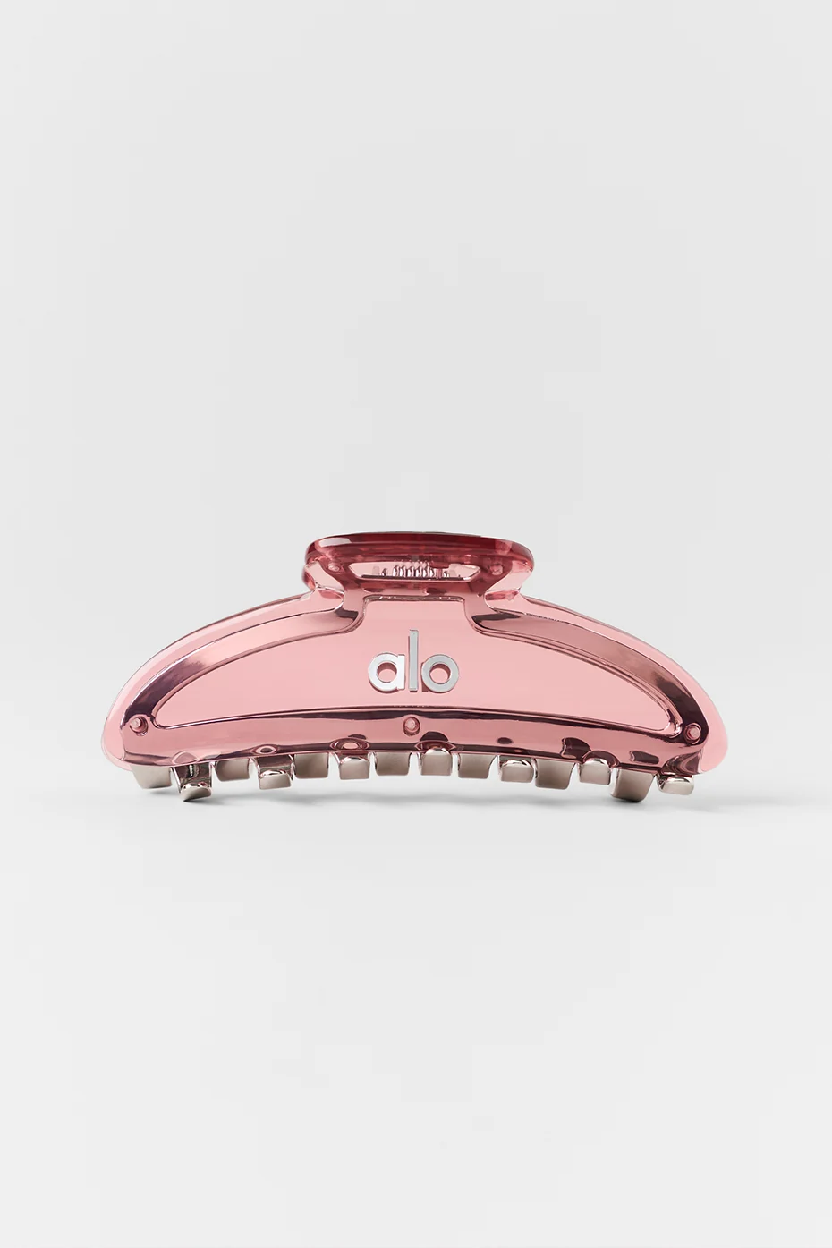 Acrylic Illusion Claw Clip - Vintage Pink/Chrome - Image 2