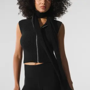 Cashmere Light Frosted Scarf - Black/Ivory