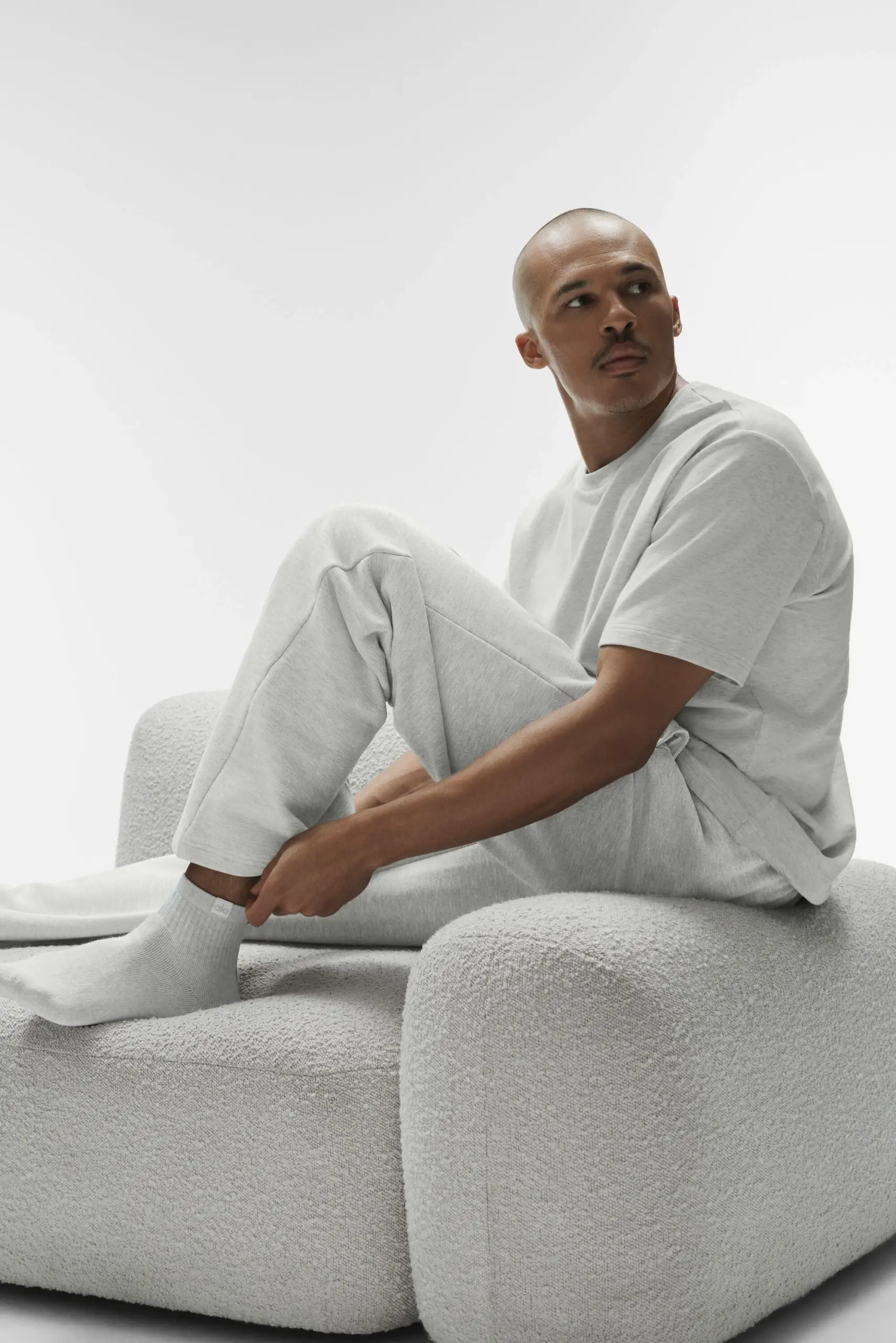 Quarter Crew Street Sock - White Heather - Image 3