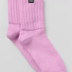 Unisex Half-Crew Scrunch Sock - Candy Heart Pink