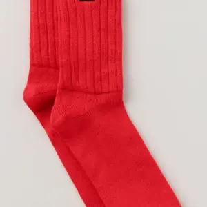 Unisex Half-Crew Scrunch Sock - Bright Red
