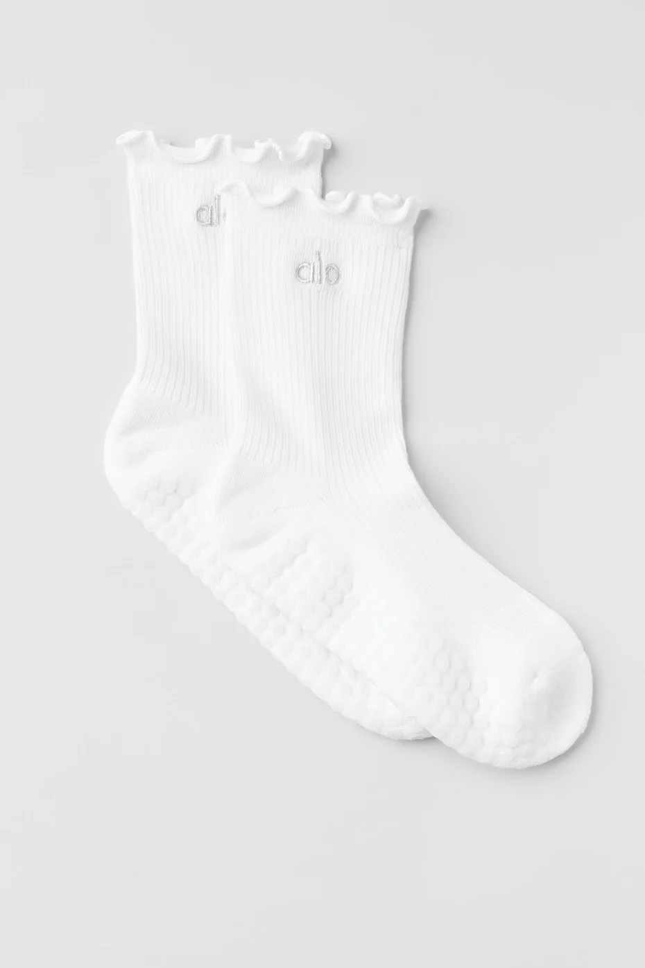 Lettuce Edge Grip Sock - White