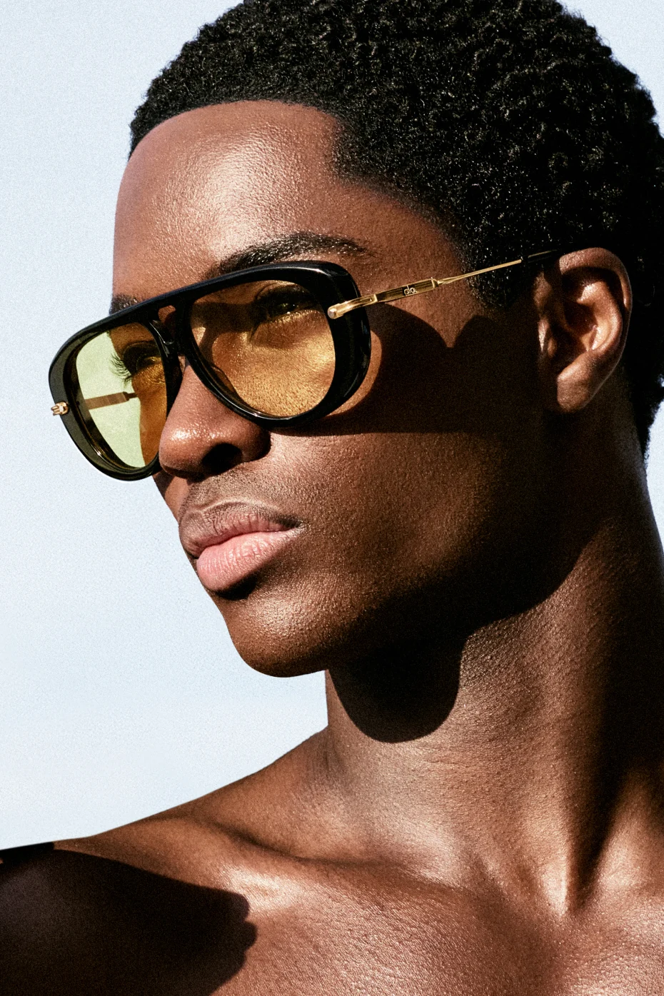 ALO Aviator Sunglasses - Black/Yellow - Image 2