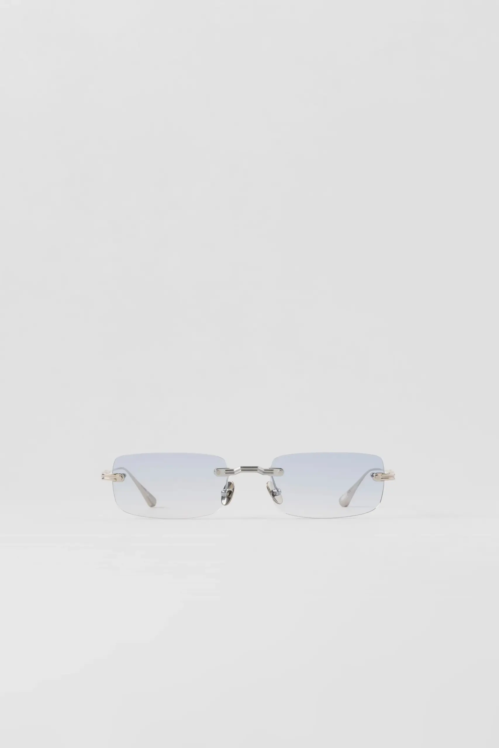 ALO Wire Frame Sunglasses - Chrome/Blue Gradient - Image 4