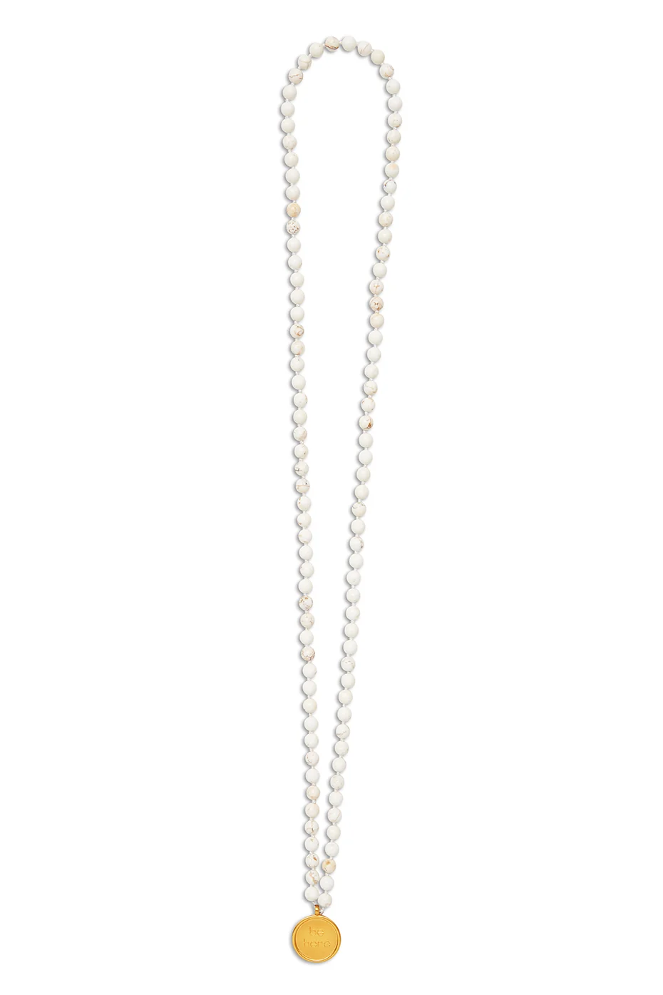 White Turquoise Mala Necklace - Image 2