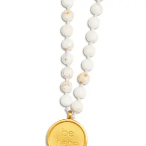 White Turquoise Mala Necklace