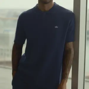 Sports Club Sweater Knit Polo - Navy
