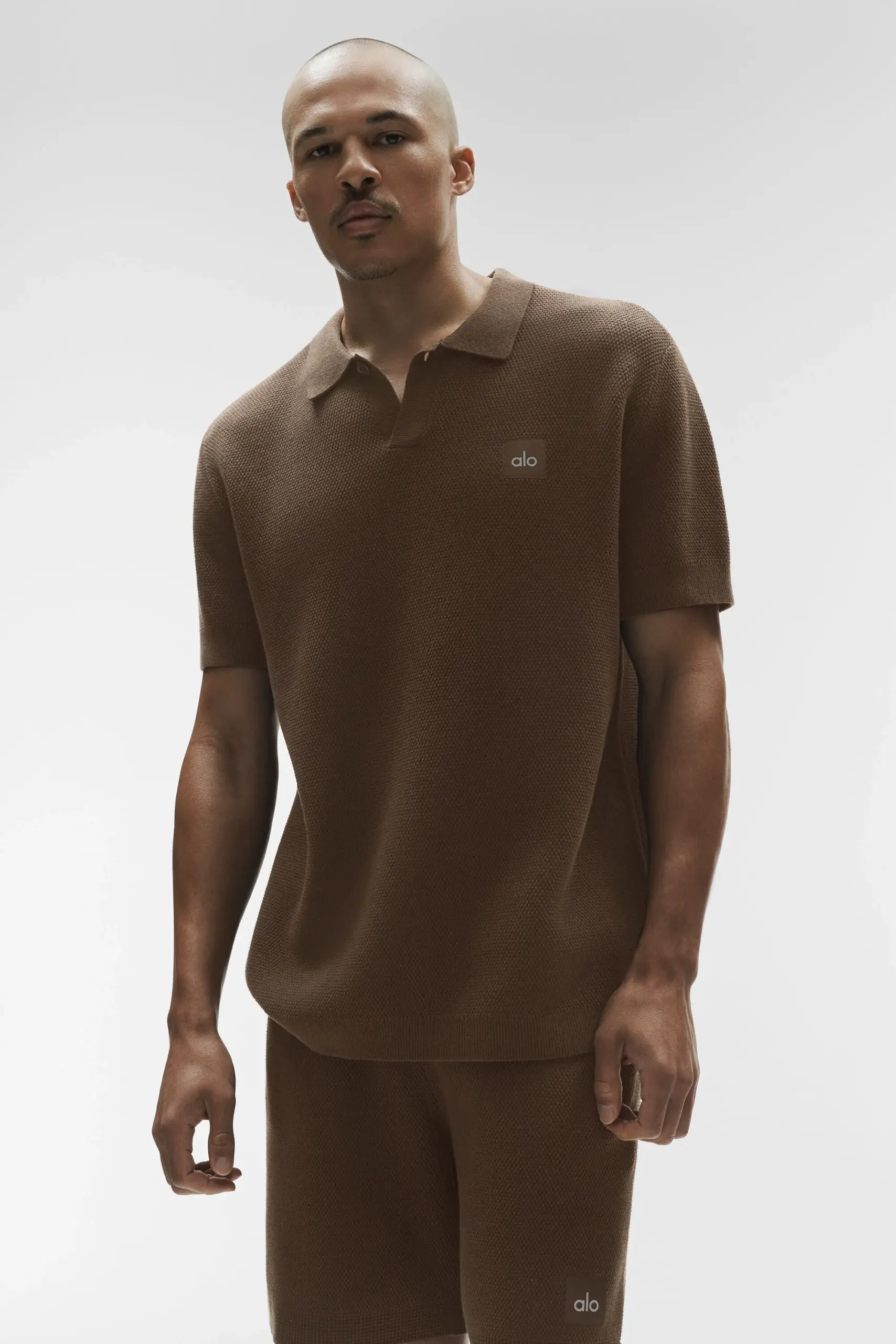 Sports Club Sweater Knit Polo - Espresso - Image 3