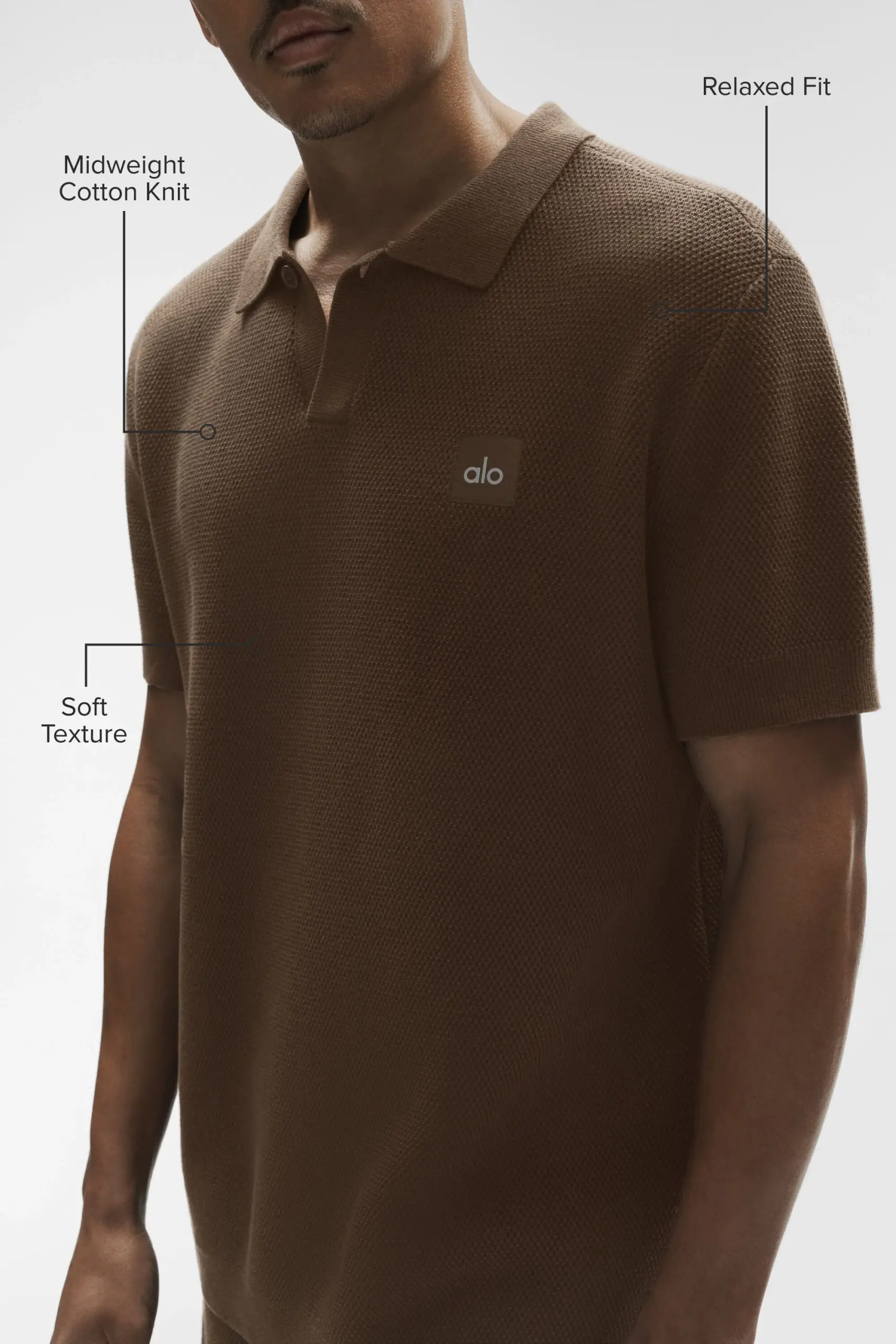 Sports Club Sweater Knit Polo - Espresso - Image 2