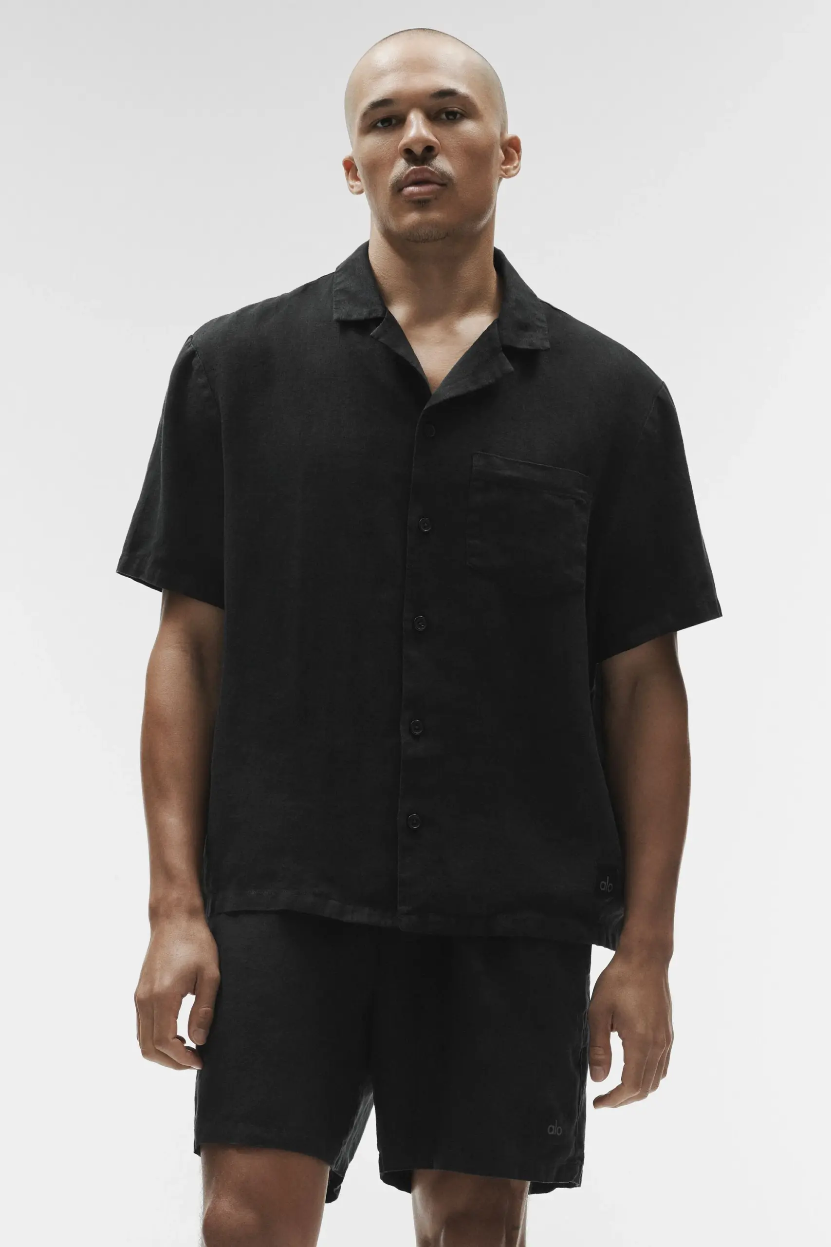 Linen Days Short Sleeve Button Up - Black - Image 4