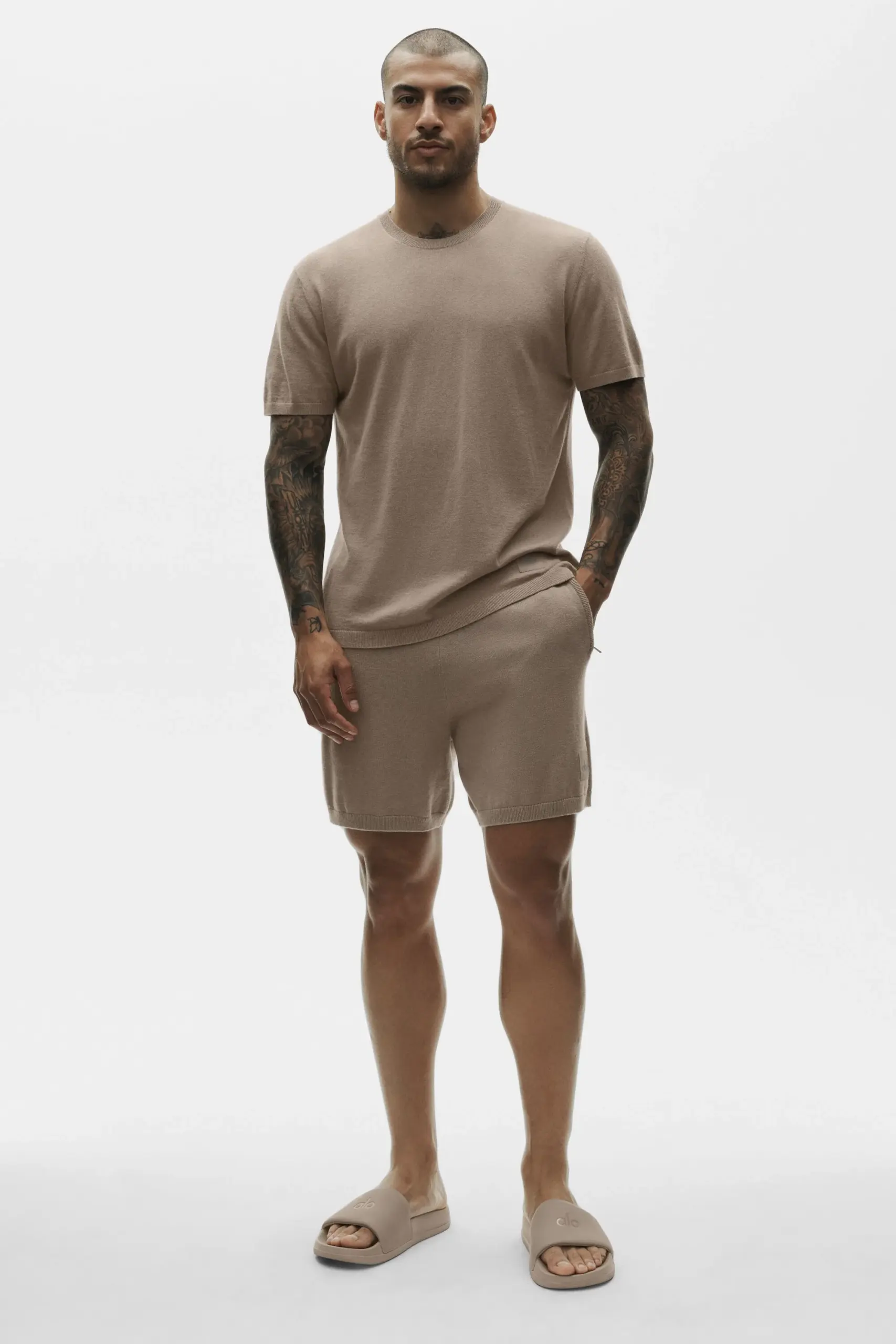 Cotton Cashmere Ever Soft Short Sleeve Crew - Gravel - Image 6