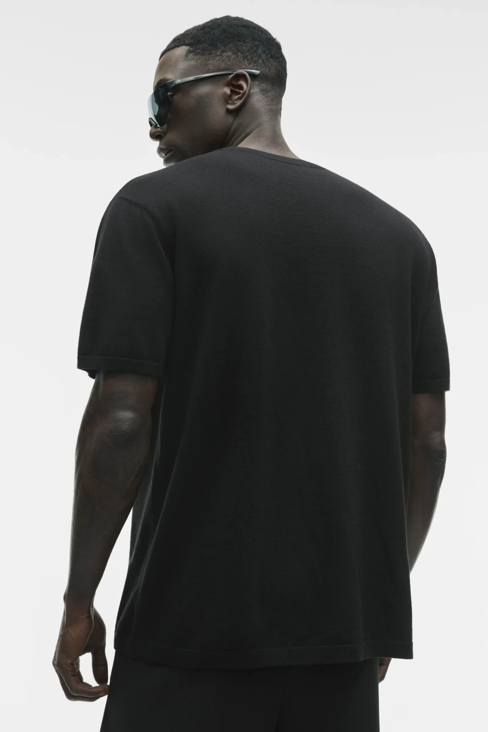 Cotton Cashmere Ever Soft Short Sleeve Crew - Black - Image 4