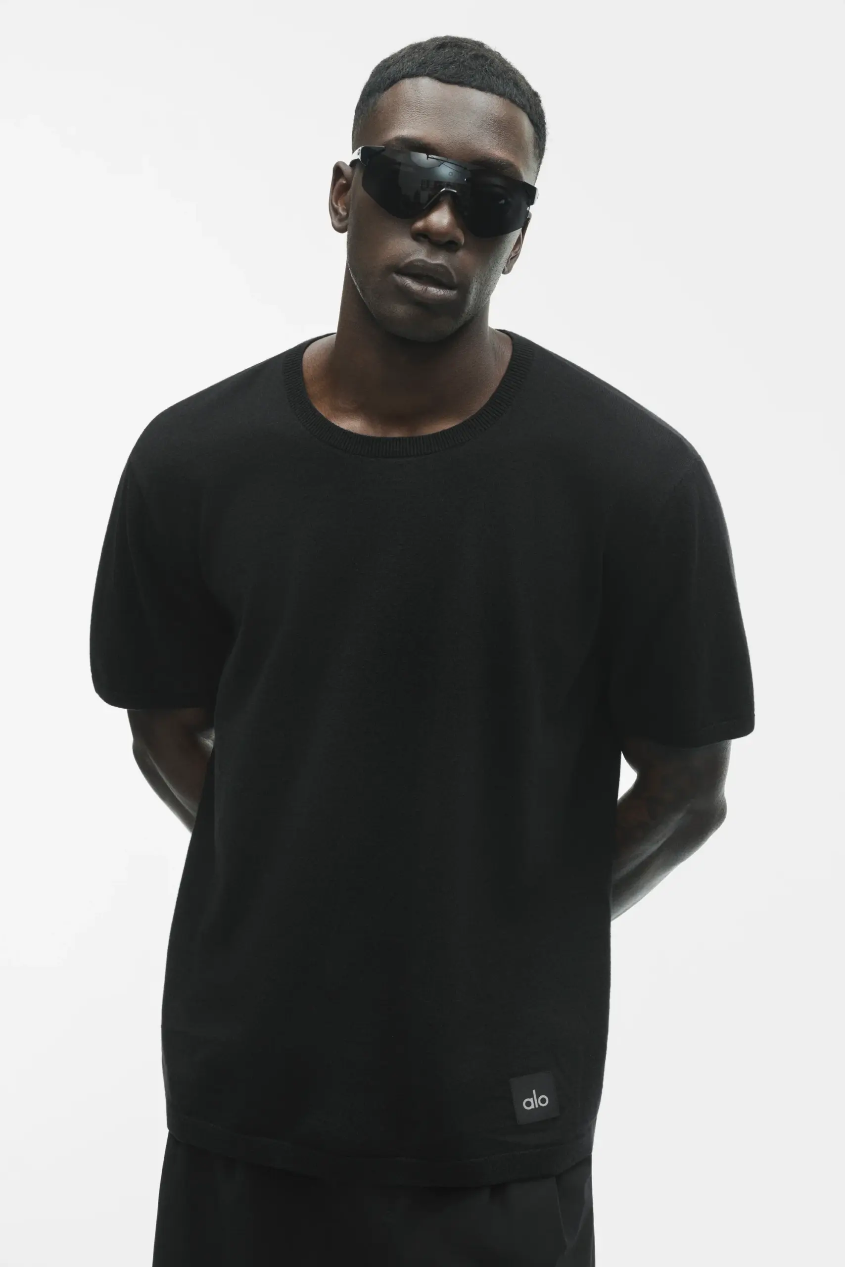 Cotton Cashmere Ever Soft Short Sleeve Crew - Black - Image 3