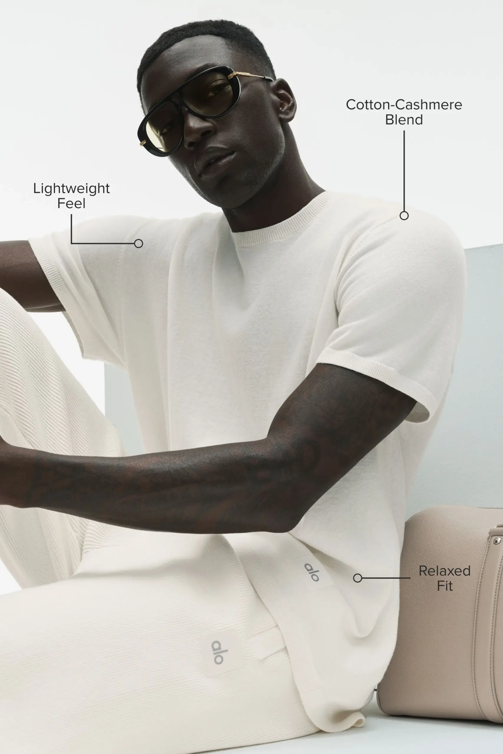 Cotton Cashmere Ever Soft Short Sleeve Crew - Ivory - Image 2