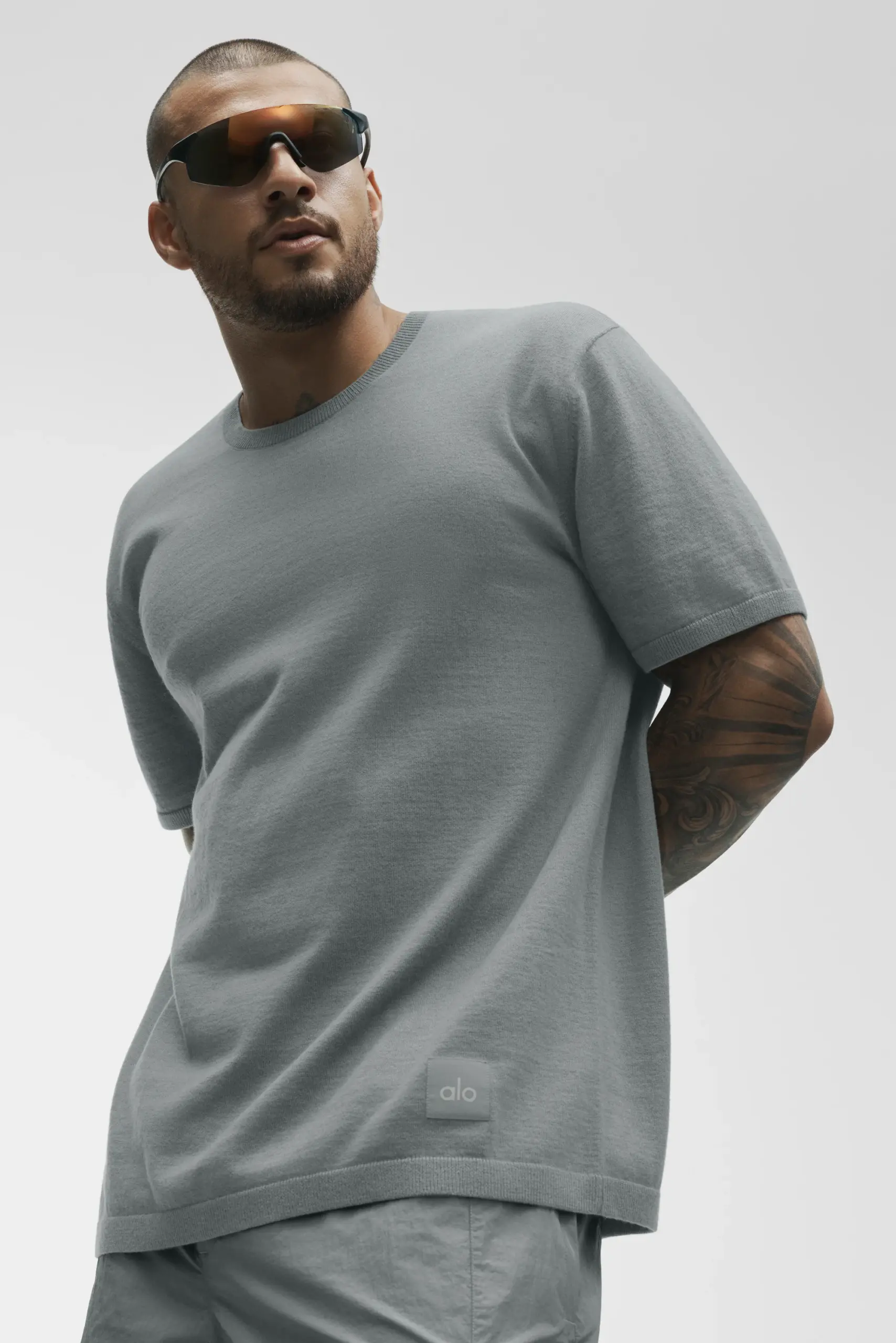 Cotton Cashmere Ever Soft Short Sleeve Crew - Monument - Image 5