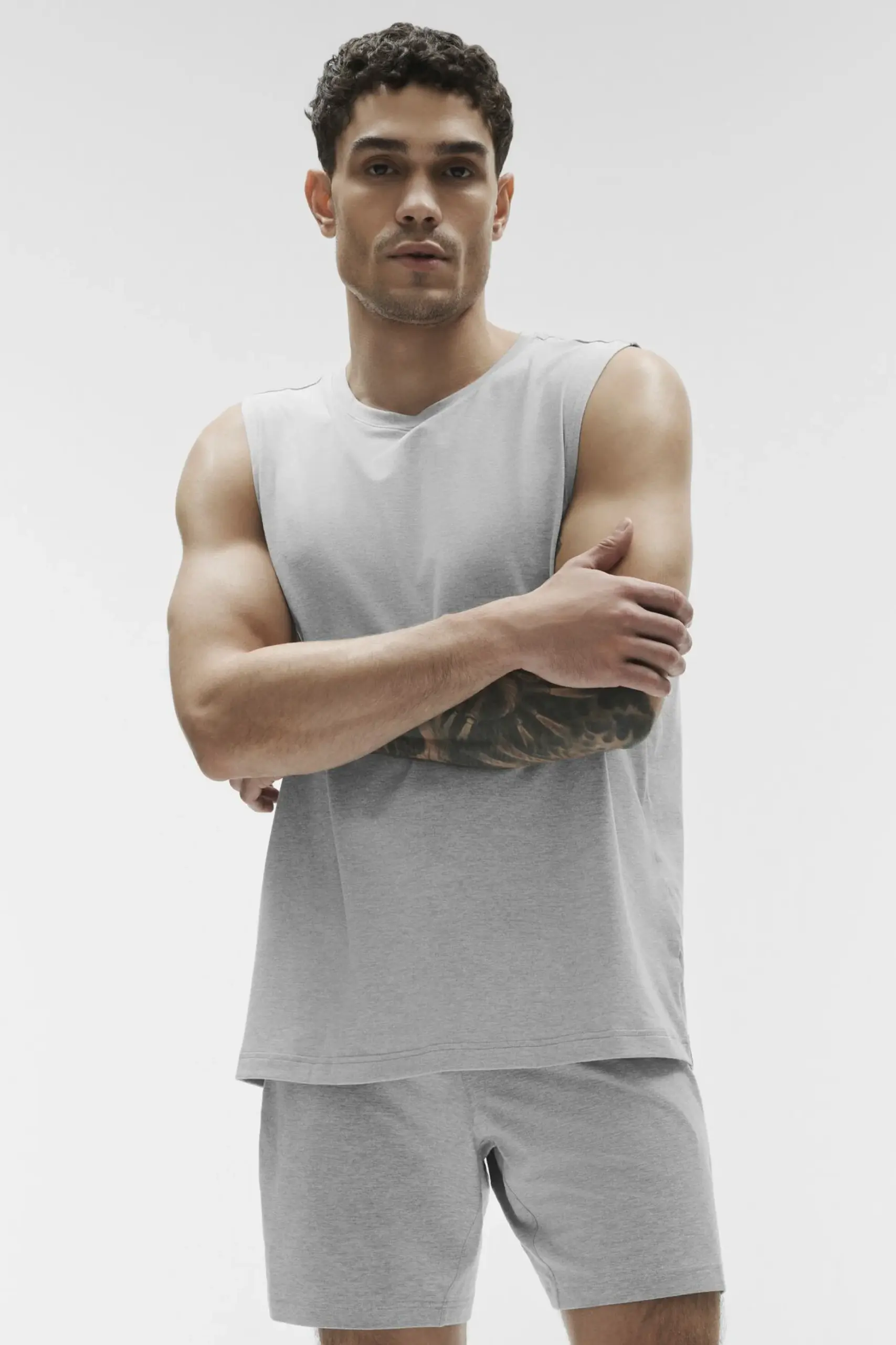 Conquer Muscle Tank - Athletic Heather Grey - Image 2