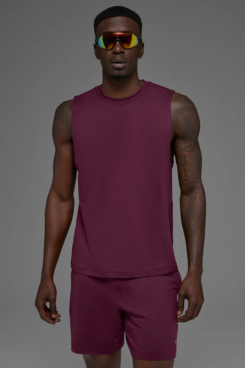 Conquer Muscle Tank - Burgundy - Image 2