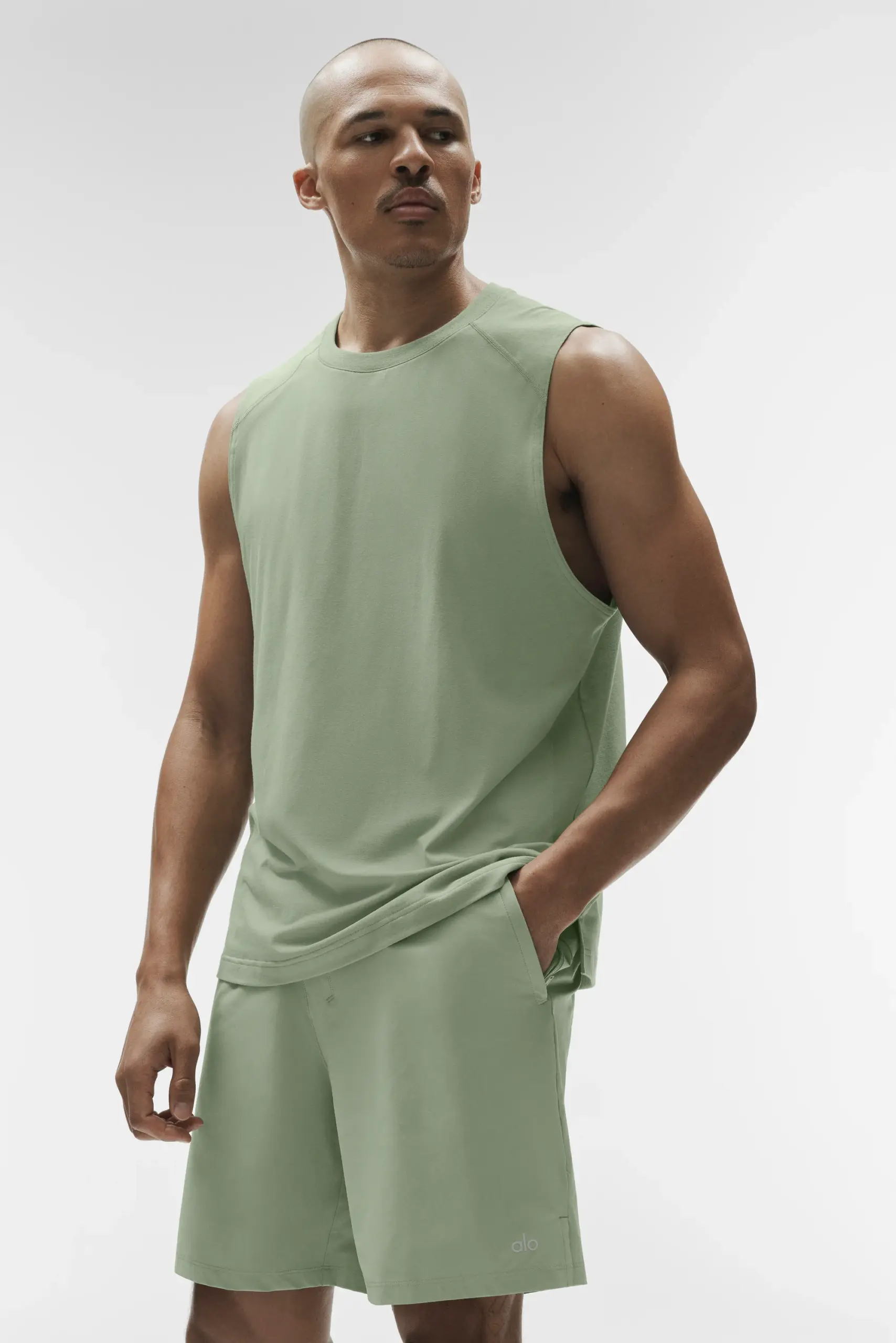 ALO Vapor Muscle Tank - Dune Grass - Image 3