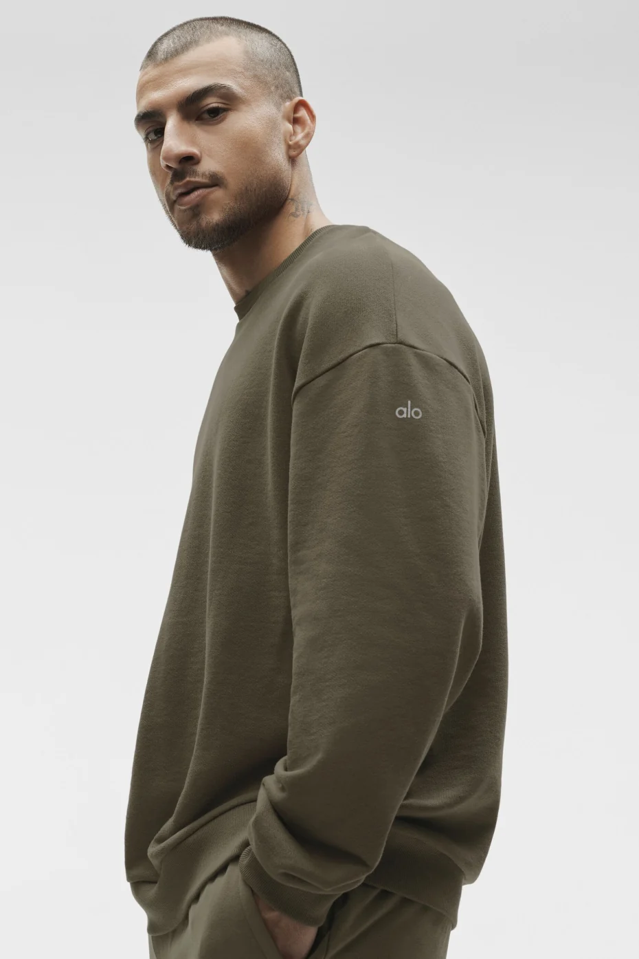 Chill Crew Neck Pullover - Olive Tree - Image 4