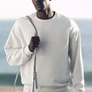 Chill Crew Neck Pullover - White Heather