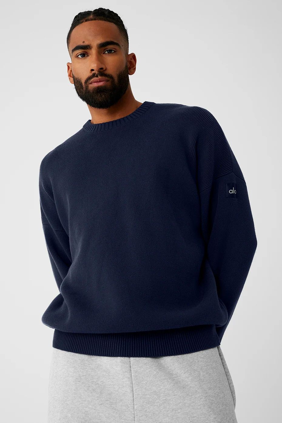 Scholar Crew Neck Sweater - Navy - Image 5