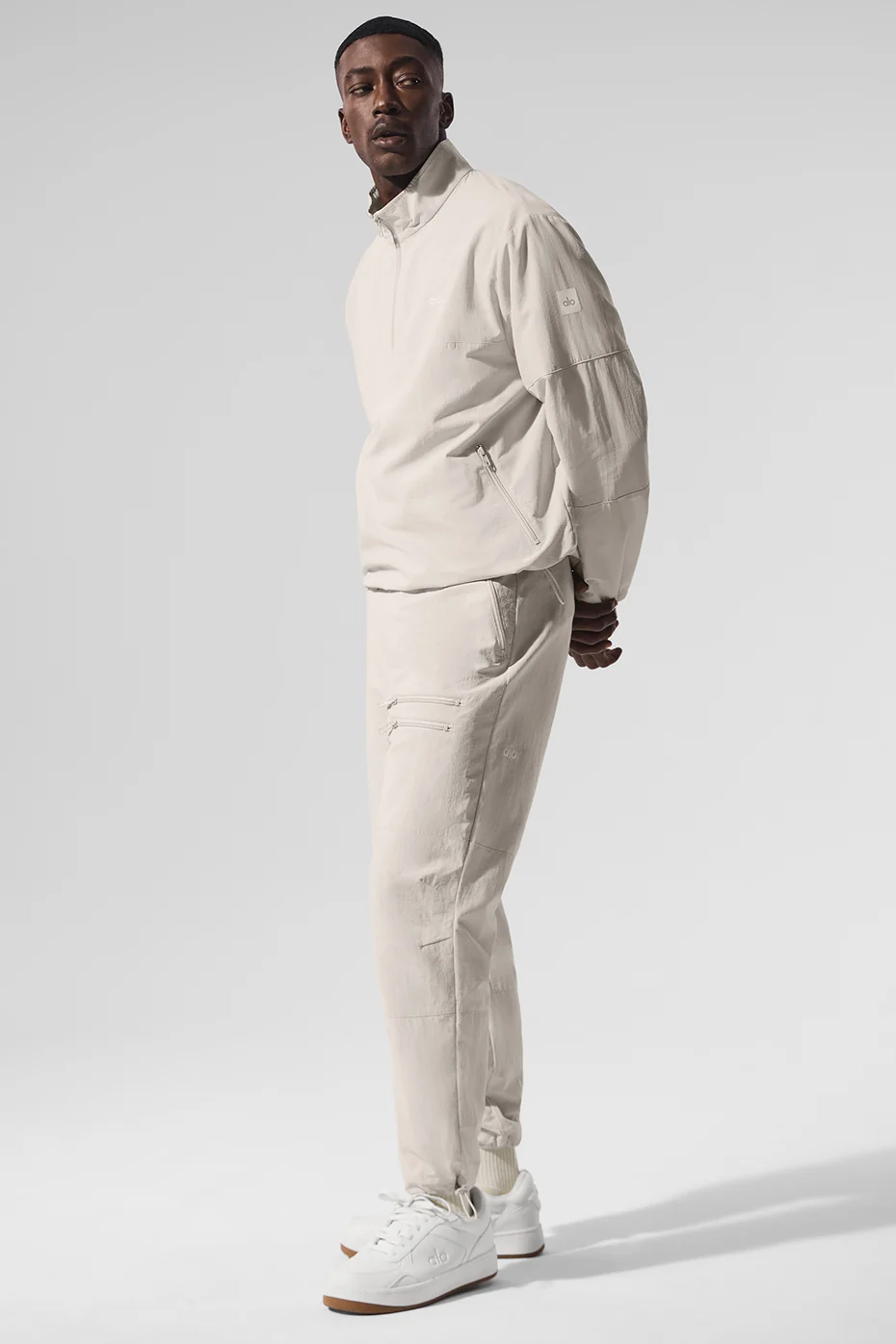 Light Weight Takeaway Track Pullover - Bone - Image 6