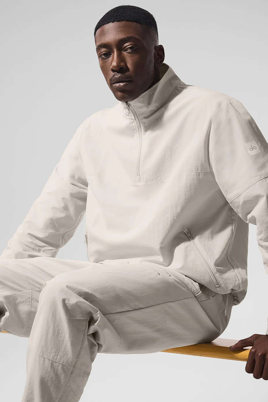 Light Weight Takeaway Track Pullover - Bone - Image 5