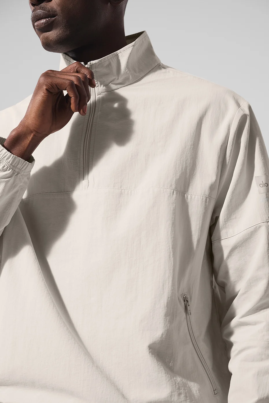 Light Weight Takeaway Track Pullover - Bone - Image 4