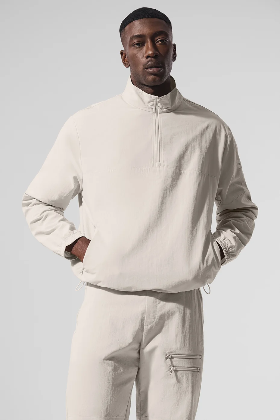 Light Weight Takeaway Track Pullover - Bone - Image 3