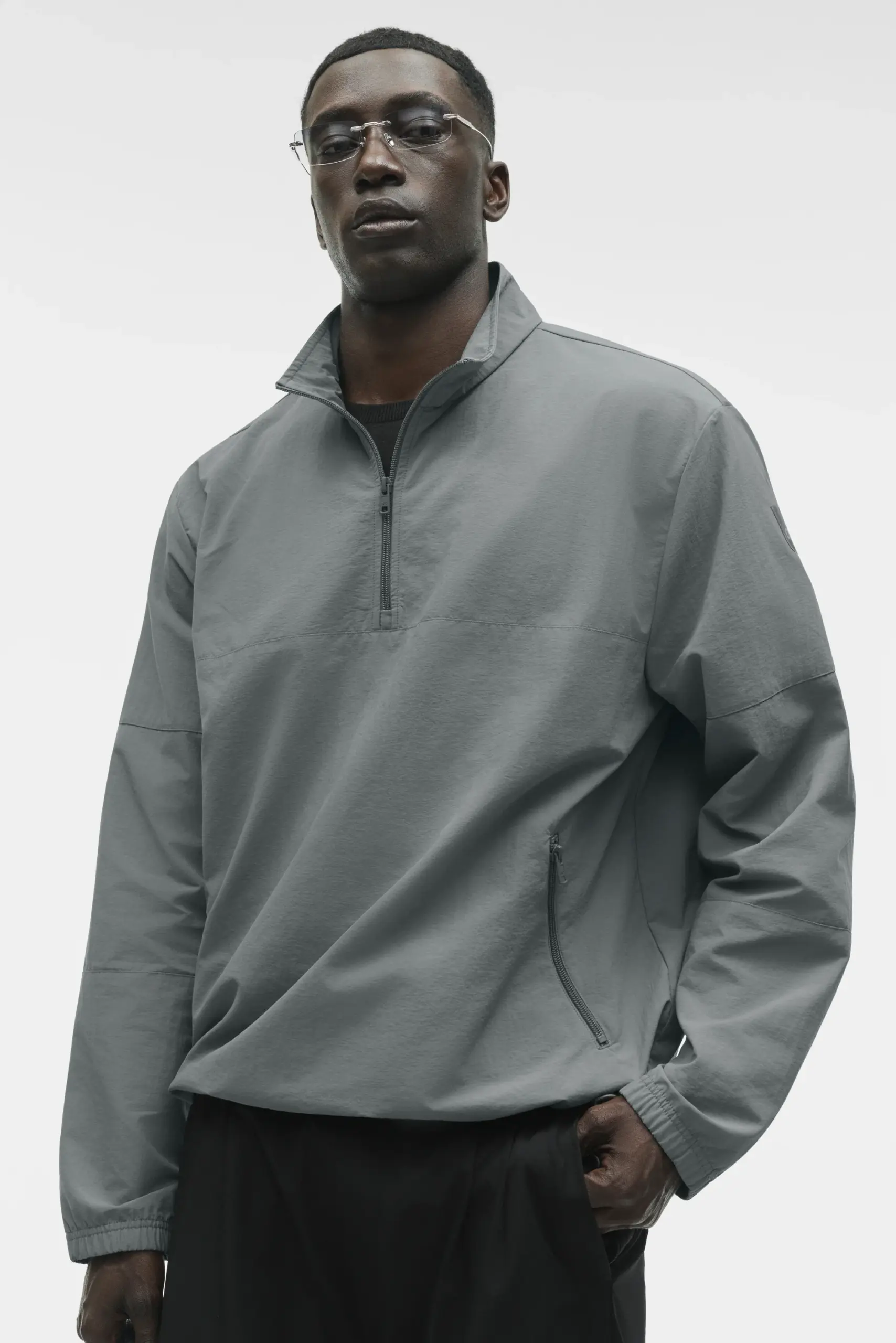 Light Weight Takeaway Track Pullover - Monument - Image 4