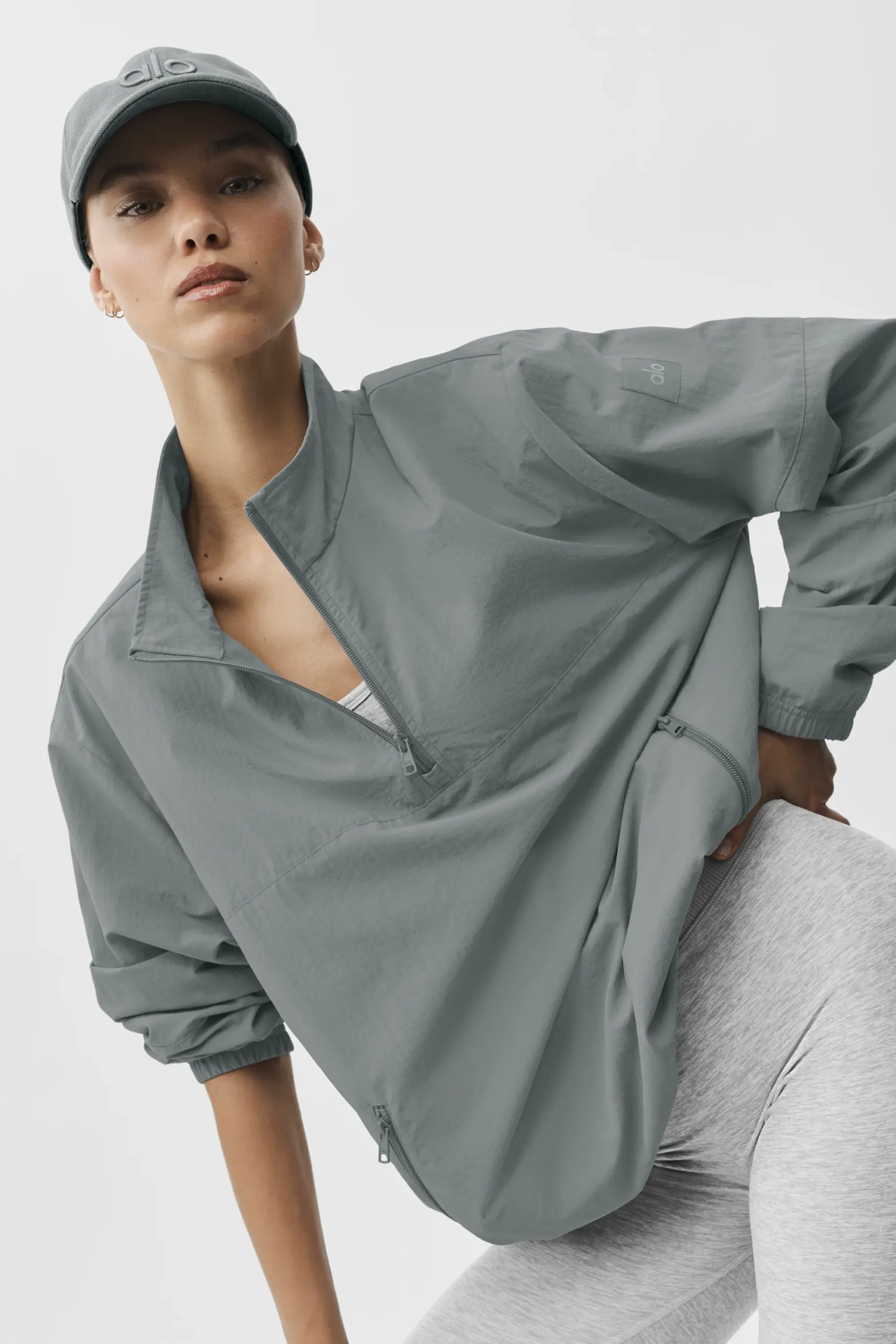 Light Weight Takeaway Track Pullover - Monument - Image 3