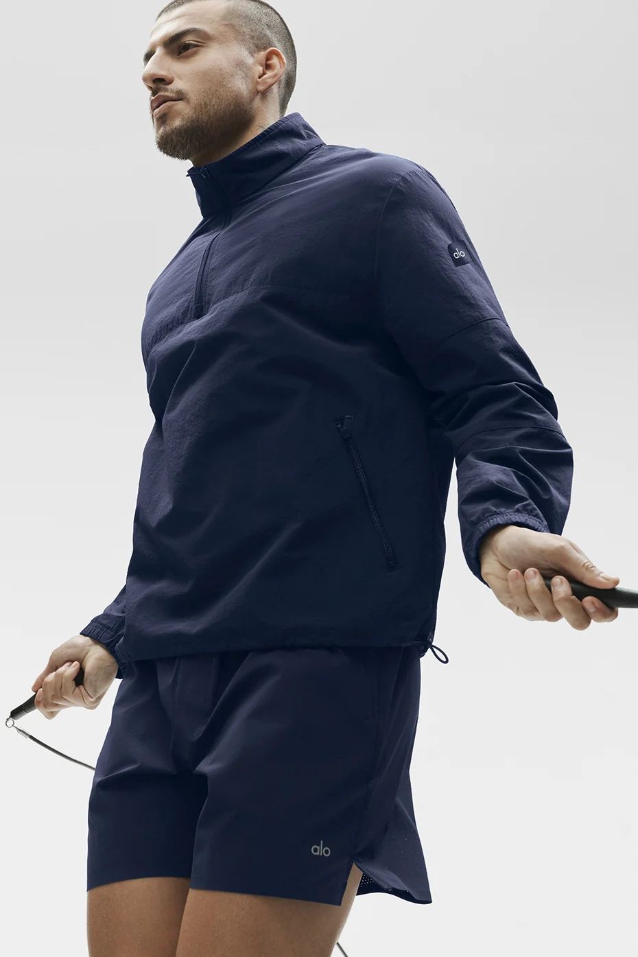 Light Weight Takeaway Track Pullover - Navy - Image 4