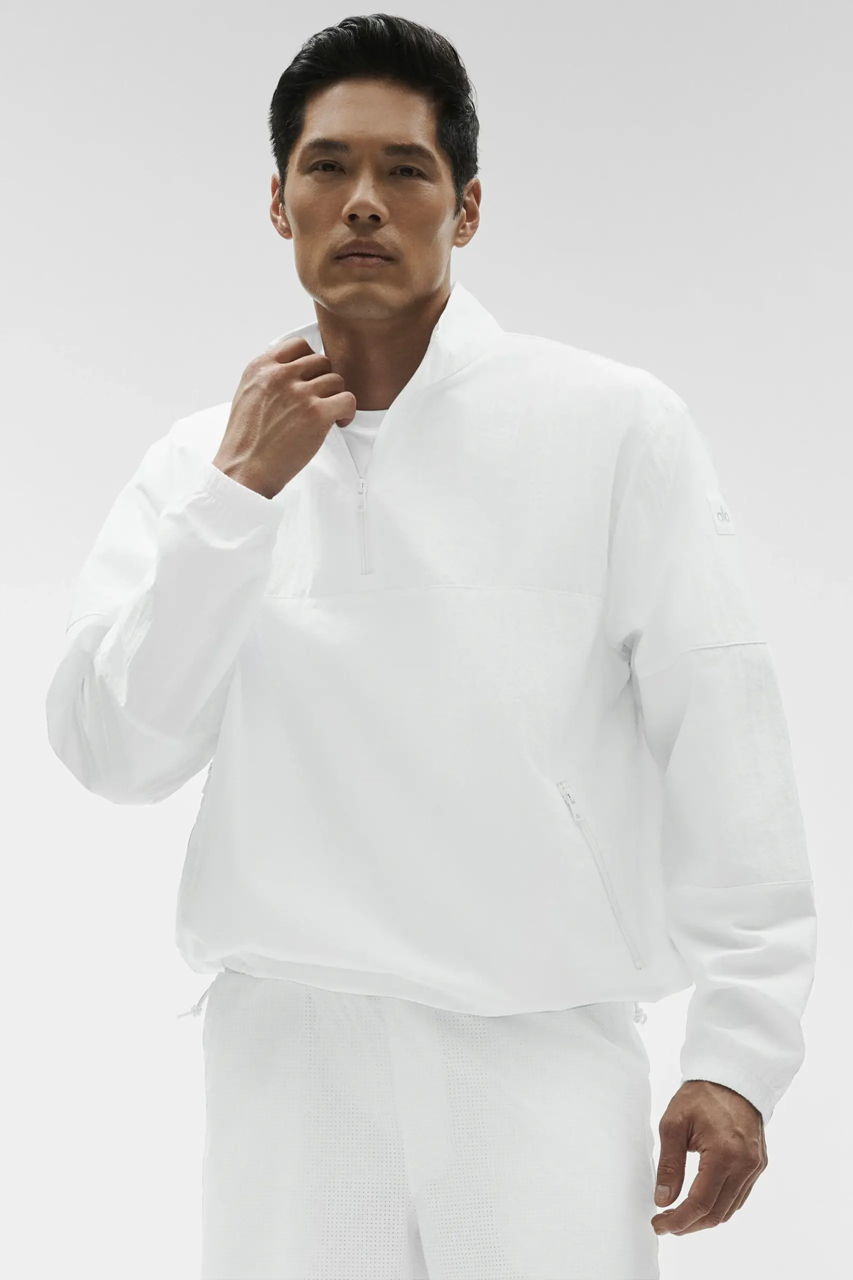 Light Weight Takeaway Track Pullover - White - Image 3